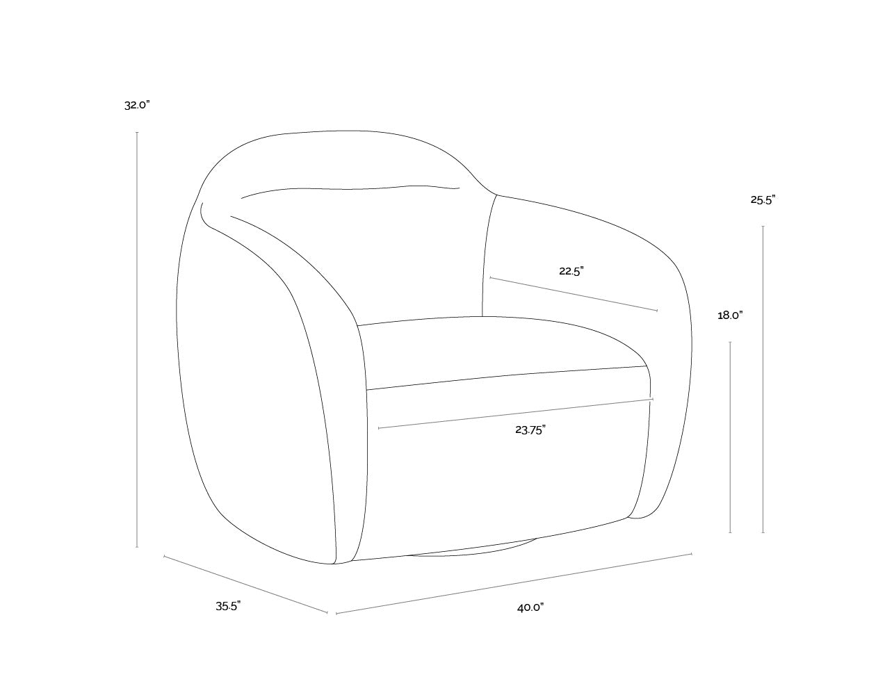 Ismir Swivel Lounge Chair
