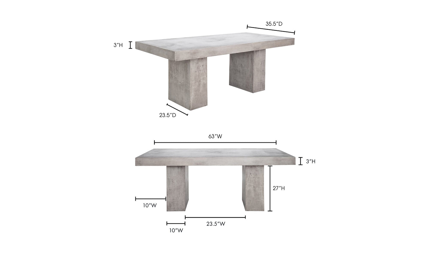 Aurelius Outdoor Dining Table - Grey
