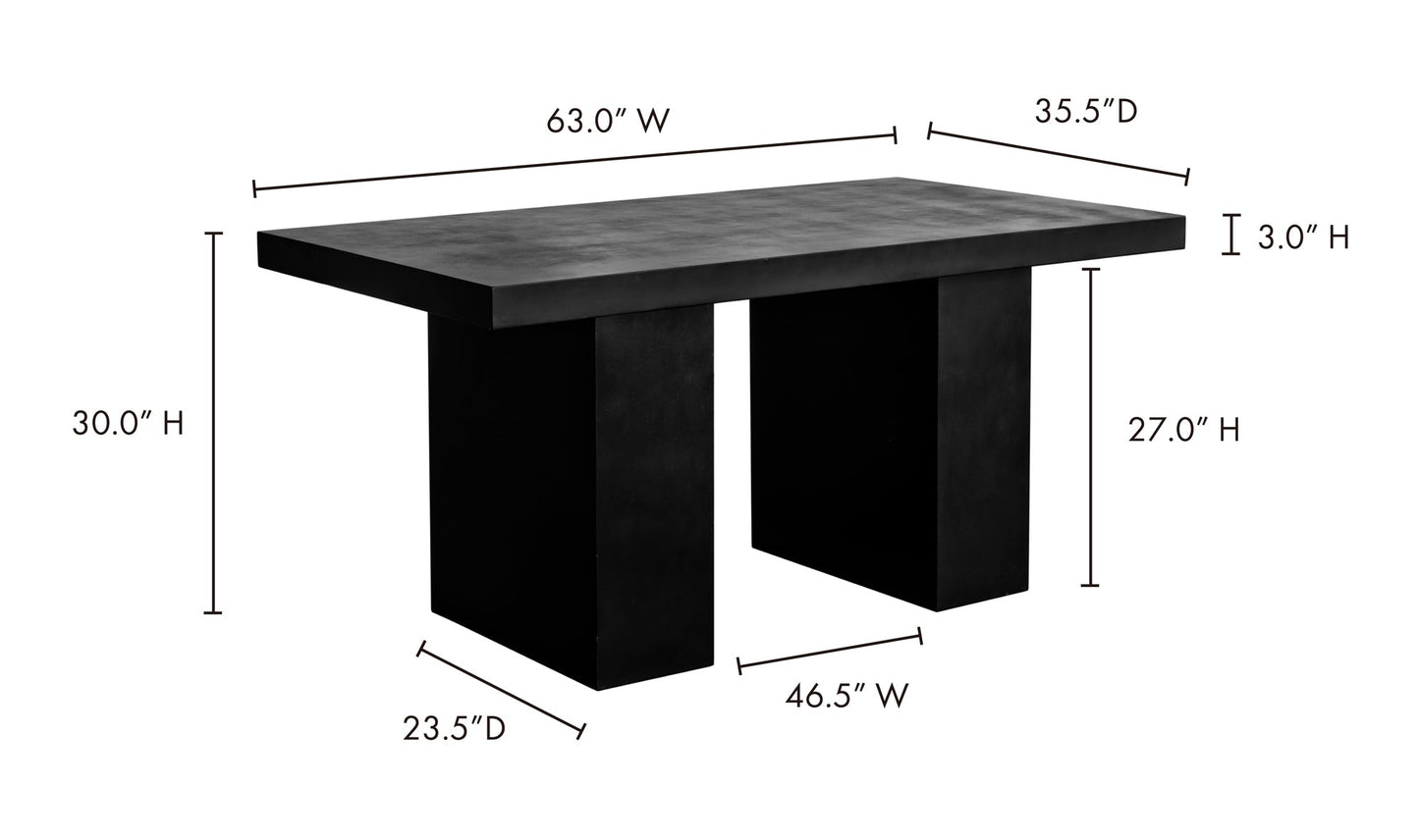 Aurelius Outdoor Dining Table - Black