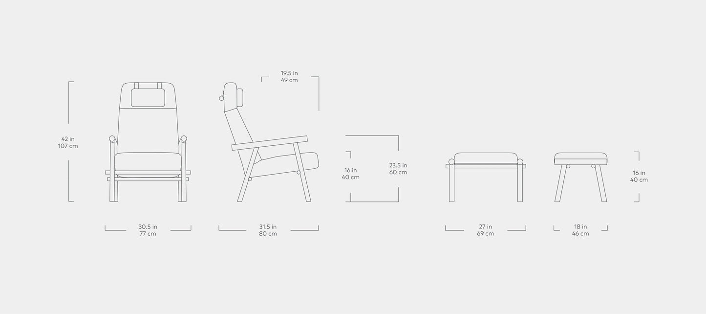 Gus* Modern Labrador Chair & Ottoman