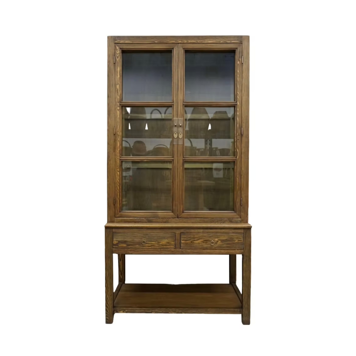 Rosemary Reclaimed Wood Glass Cabinet