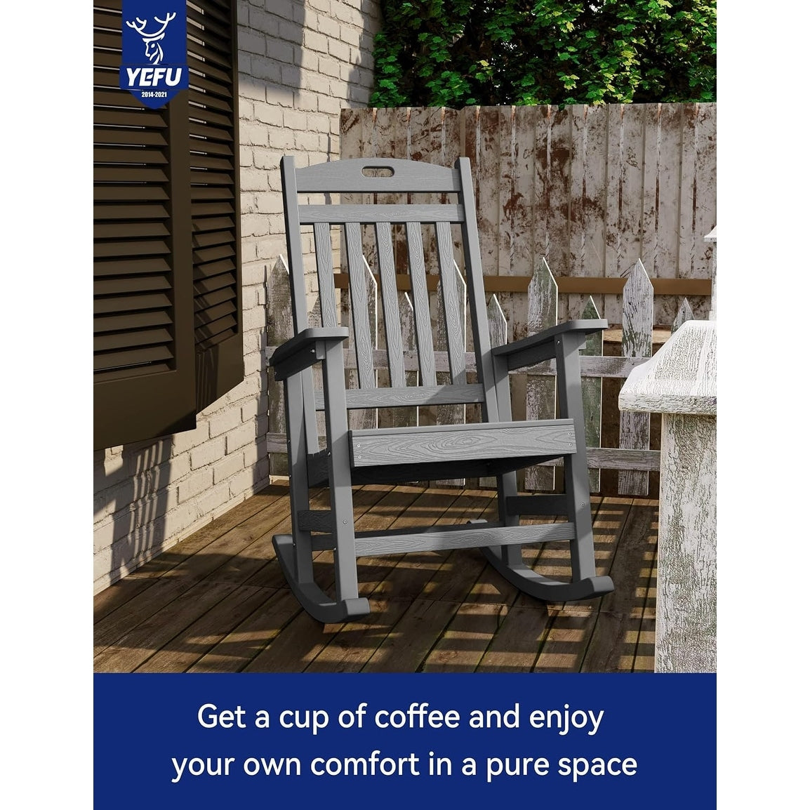 WINSOON All Weather Outdoor Rocking Chair, Set of 2