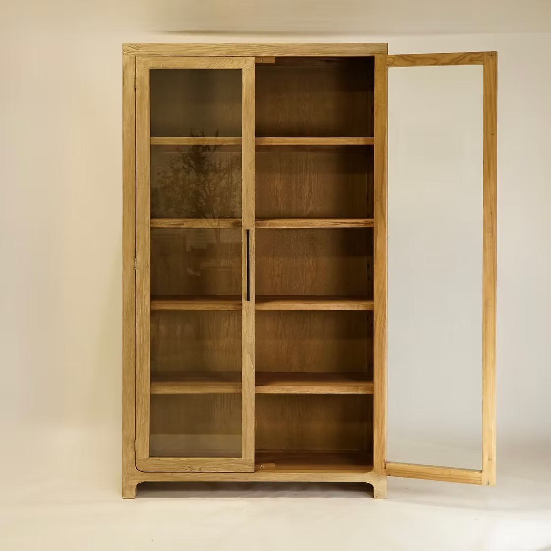 Rue Reclaimed Wood Glass Cabinet