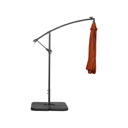 10 Ft. Solar Power Lighted Patio Umbrella with Base Stand