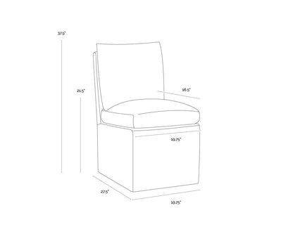 Glenris Wheeled Dining Chair
