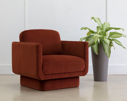 Evelyn Lounge Chair - Meg Rust