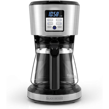 12-Cup Programmable Coffee Maker, Vortex Brew Technology, Black