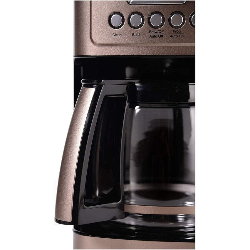 14-Cup Automatic Coffee Maker, Glass Carafe, Brew Strength Control, 1-4 Cup Setting, Stainless Steel Umber