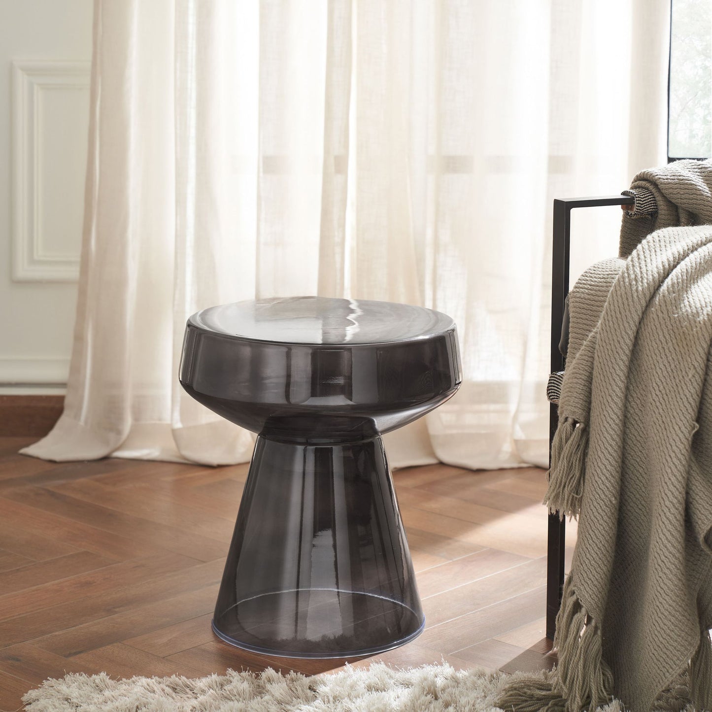 Livia Tinted Glass Side Table