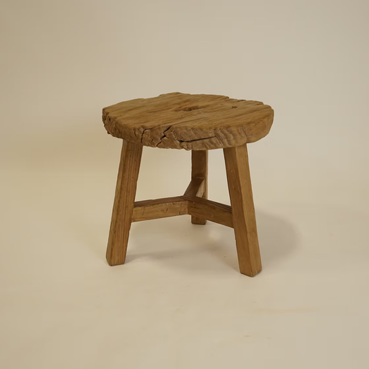 Wells Vintage Wooden Wheel Side Table