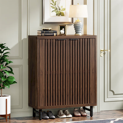 24 Pairs Shoe Storage Cabinet with Door for Entryway Living Room