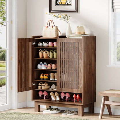 24 Pairs Shoe Storage Cabinet with Door for Entryway Living Room