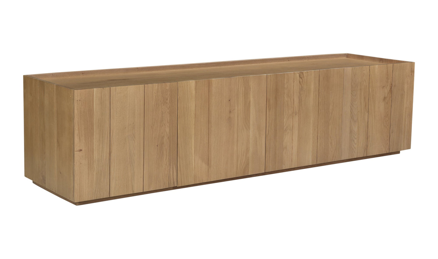 Lath Media Cabinet - Natural