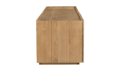 Lath Media Cabinet - Natural