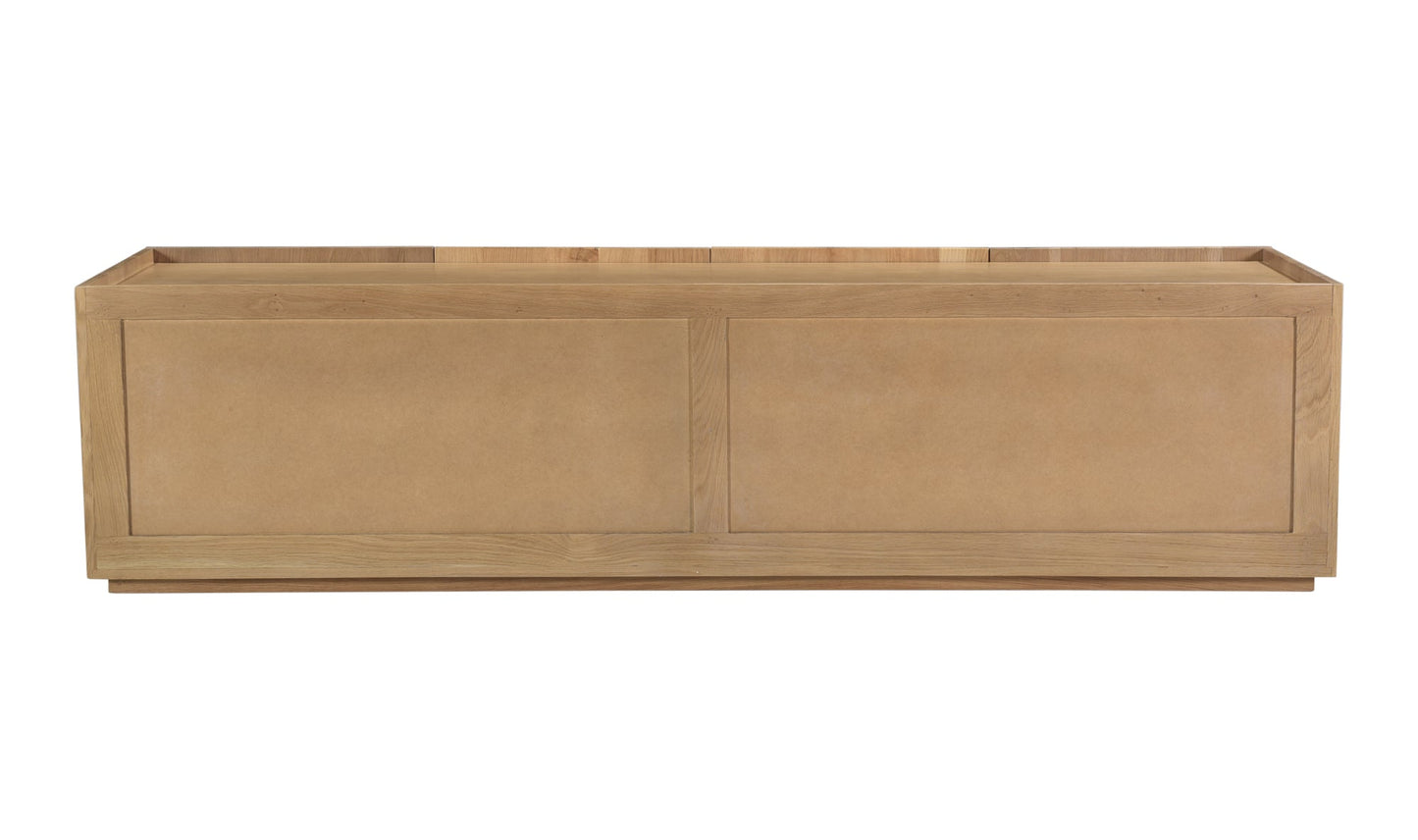 Lath Media Cabinet - Natural