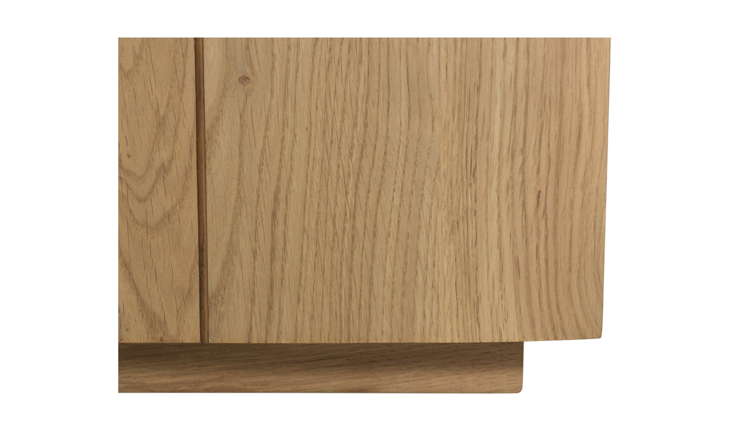 Lath Media Cabinet - Natural