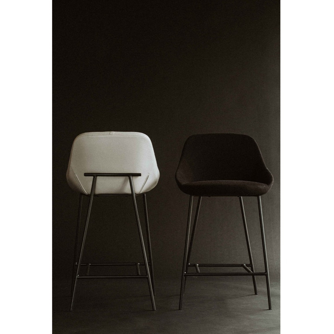 Set of Two Shelly Counter Stool - Black