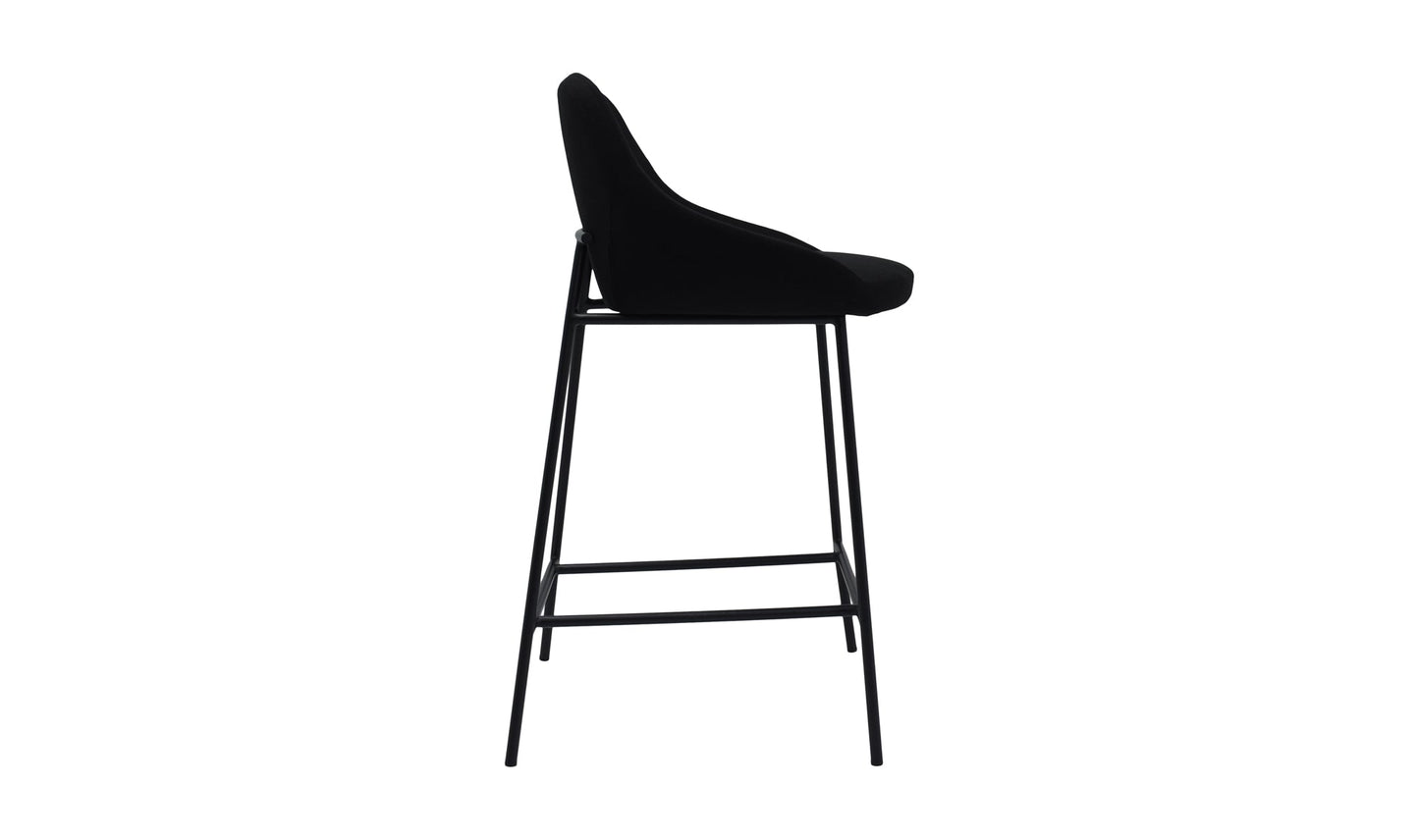 Set of Two Shelly Counter Stool - Black