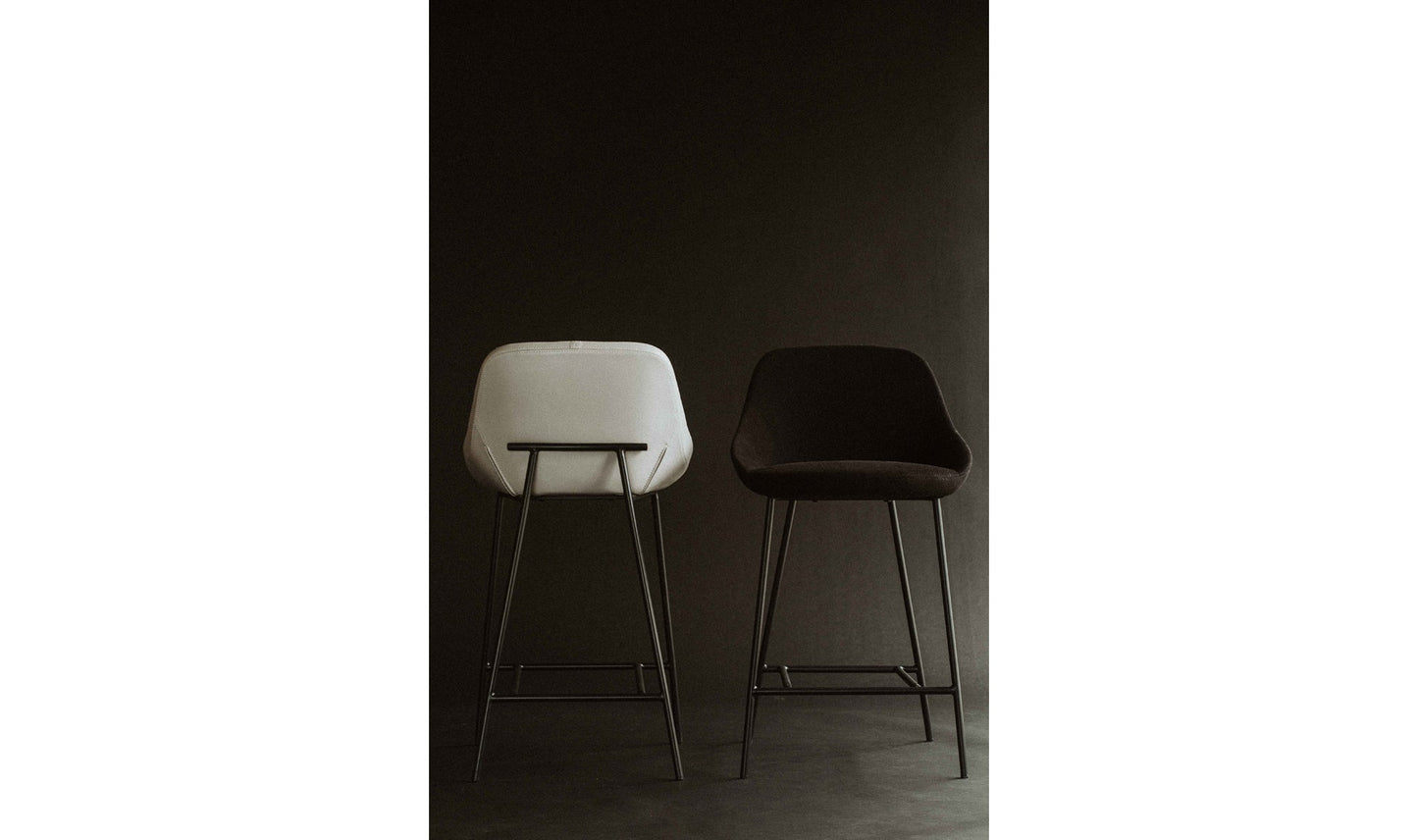 Set of Two Shelly Counter Stool - Beige