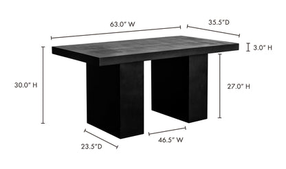 Aurelius Outdoor Dining Table - Black