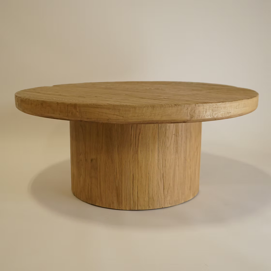 Milo Reclaimed Round Wood Coffee Table