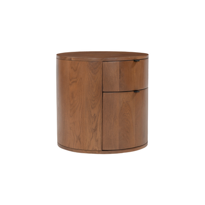 Niko Two Drawer Nightstand - Dark Oak