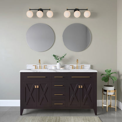 929 Lighting 3 Light Bathroom Vanity Fixture in Multiple Finishes with Opal Glass Shades