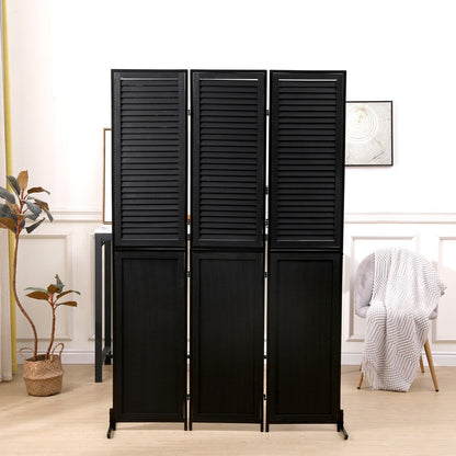 3 Panel Room Dividers and Folding Privacy Screen Natural Wooden Room Partitions 6ft Wall Divider for Room Separation