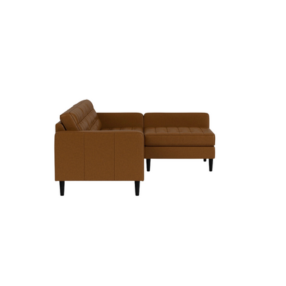 Reverie 92 Two-Piece Sectional Sofa With Extended Seat - Classic Sahara Leather