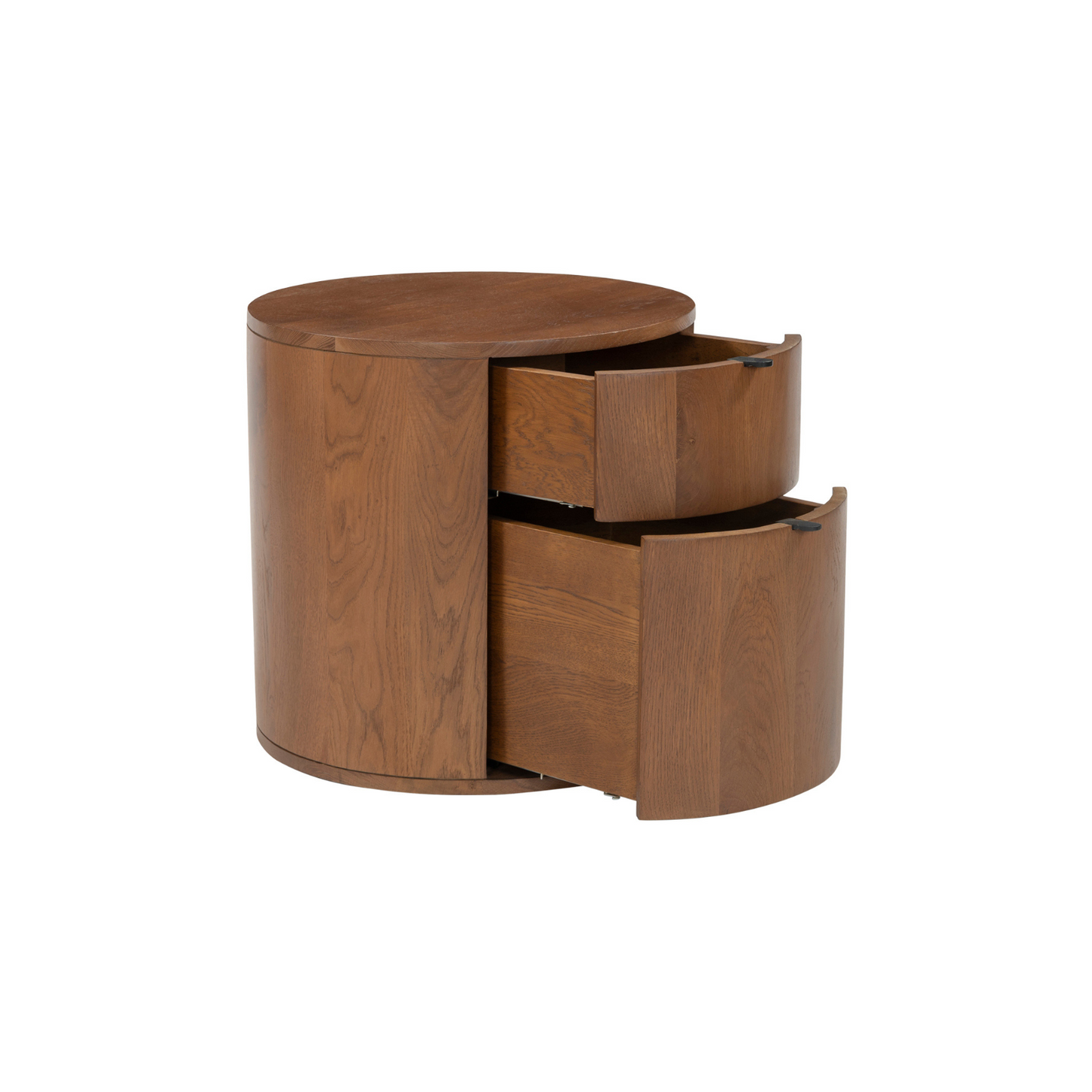 Niko Two Drawer Nightstand - Dark Oak