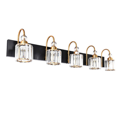 Chrome/ Black/ Gold Modern Over Mirror Crystal Bathroom Restroom Wall Lighting Fixtures Bath Lights Vanity Light