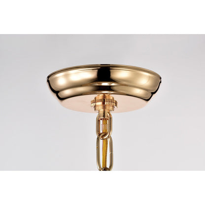 Round Beaded Drum Chandelier with Hanging Crystals