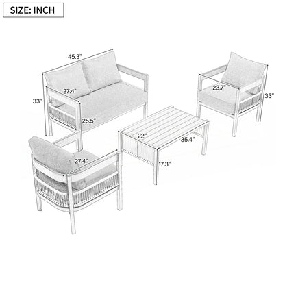 4-Piece Outdoor Furniture Sofa Set