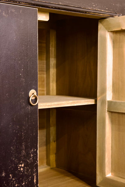 Billie Weathered Black Cabinet