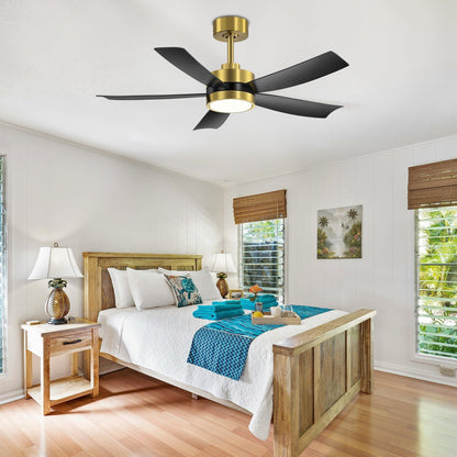 Breezary 65/52/42 5-Blade LED Ceiling Fan with Light Kit and Remote