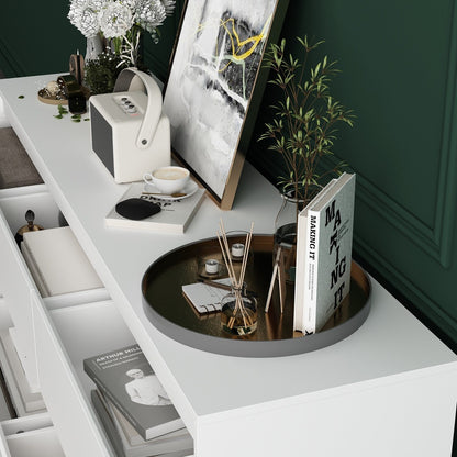 63W 9 Drawer Dresser Accent Dresser for Living Room Bedroom Chest