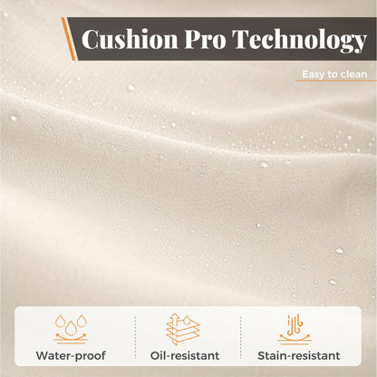 MAISON ARTS Cast Aluminum Dining Chairs/Patio Dining Set with Round Dining Table & 6 Cast Aluminum Patio Chairs