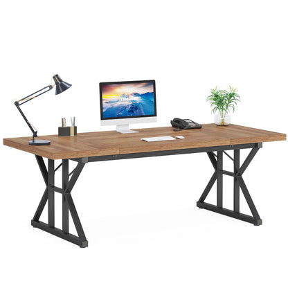 70.8-Inch Executive Desk, Large Computer Office Desk Workstation