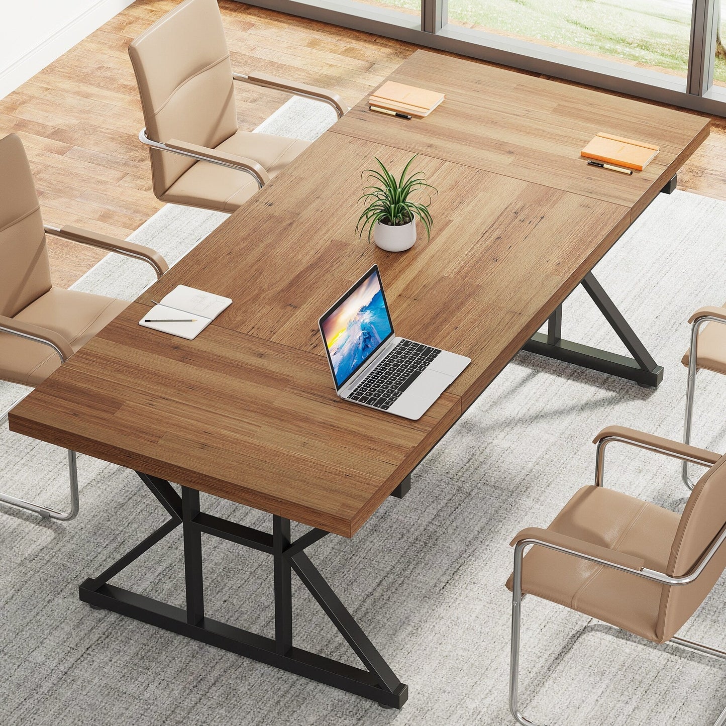 70.8-Inch Executive Desk, Large Computer Office Desk Workstation