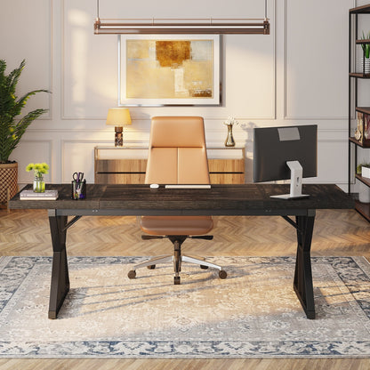 70.8-Inch Executive Desk, Large Computer Office Desk Workstation