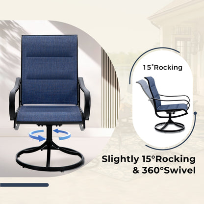 MAISON ARTS 8 PCS Patio Dining Set with 13ft Patio Umbrella