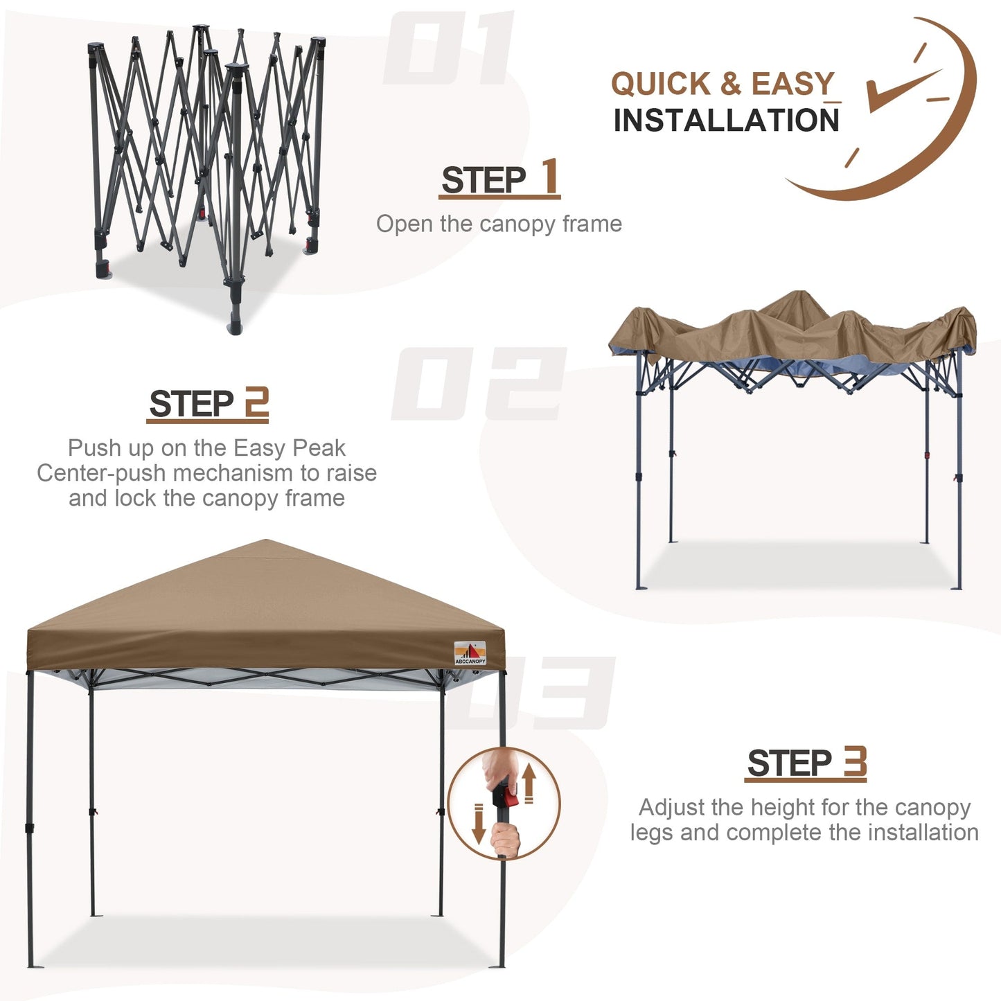 ABCCANOPY Durable Easy Pop up Canopy Tent Outdoor canopy tent