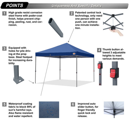 ABCCANOPY Durable Easy Pop up Canopy Tent Outdoor canopy tent