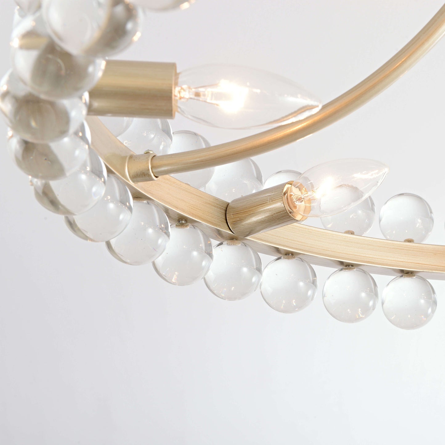 Elvira 8-Light Wagon Wheel Crystal Semi-Flush Mount