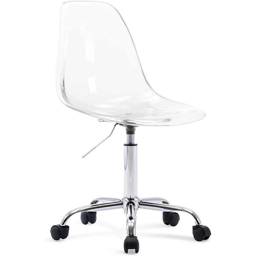 Acrylic Swivel adjustable height Armless Home office Rolling Chair