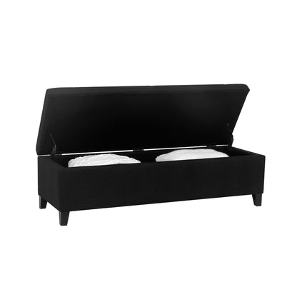 Adeco 50 Bonded Leather Storage Ottoman Bench