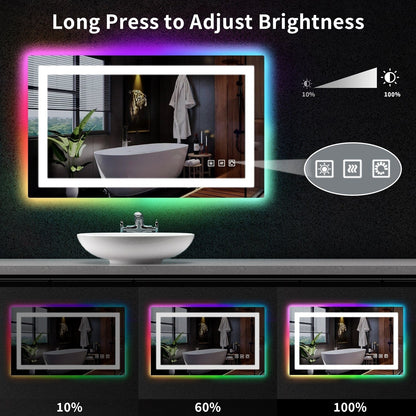 Anti-Fog RGB Backlit & LED Frontlit Bathroom Mirror