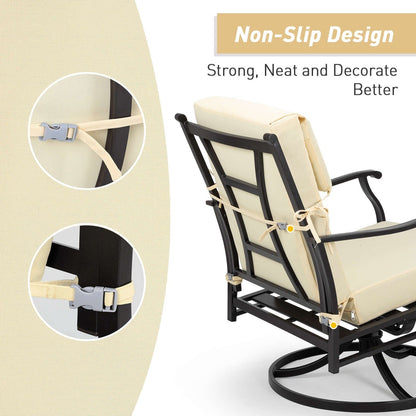 Aoodor Patio High Back Chair Cushions Set of 4, 46x21x4 Inches(Only Cushions)