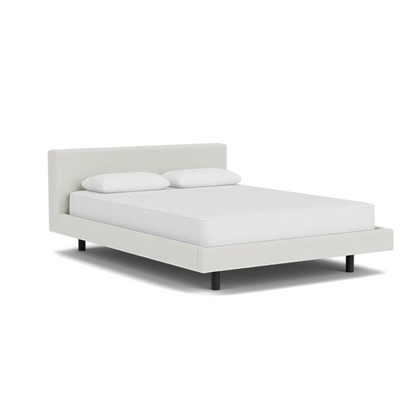 Custom Fabric Bento Queen Bed - Black Ash Leg