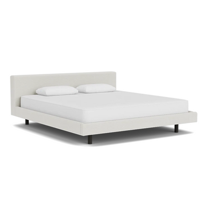 Custom Fabric Bento King Bed - Black Ash Leg